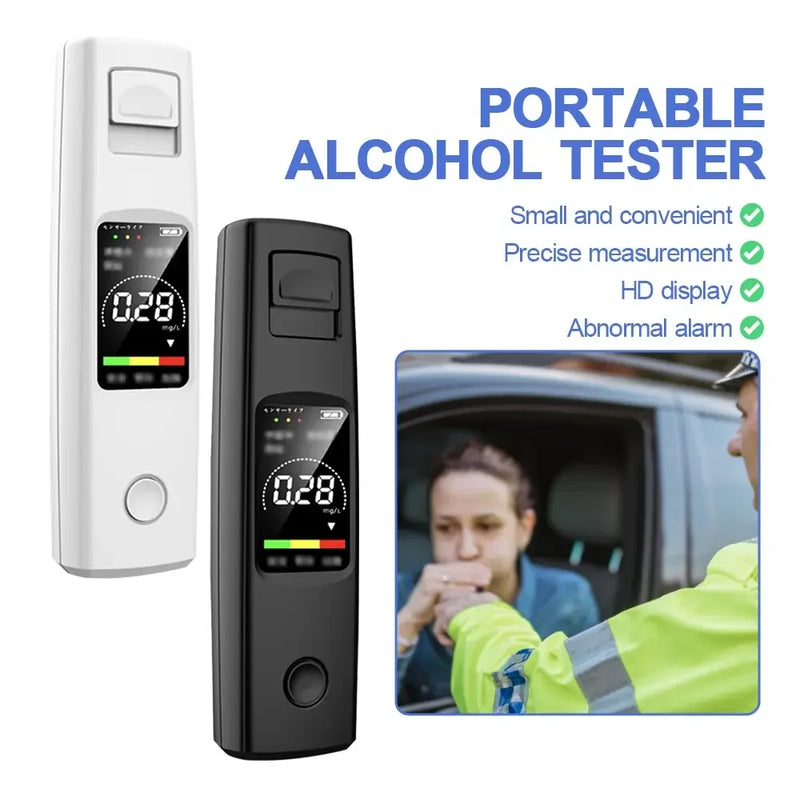 Professional High Sensitivity Breathalyzer Non-Contact Alcoholometer LCD Digital Alcohol Detector Type-C Charging Breathalyzer