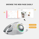 ProtoArc EM01 Trackball Mouse RGB Wireless 2.4G Bluetooth Ergonomic Mouse Rechargeable Rollerball Mice for Laptop PC iPad Mac