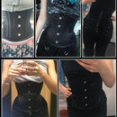 Burvogue Gothic Embroidery Waist Trainer Short Torso Corset 12 Steel Bones Women's Slimming Binder and Shaper Underbust Corsets