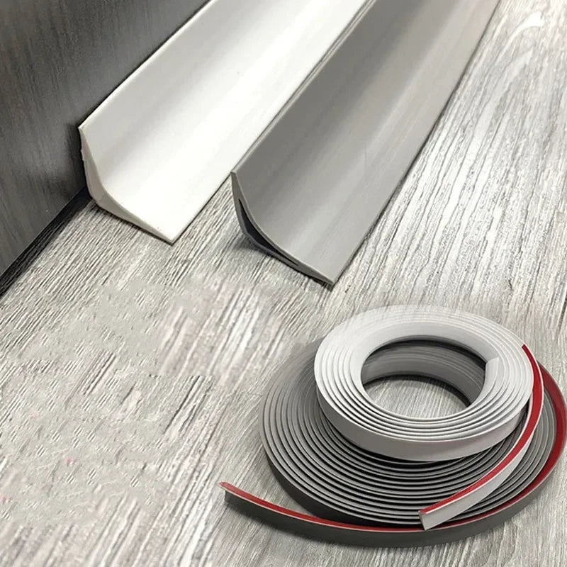 2/4/6/8/10M Self-adhesive Wall Corner Skirting Line Molding Ceiling Caulk Internal Strip Edge Trim Strip Home Decorative Supply