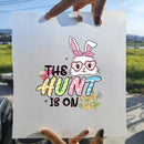15cm New Easter Egg Rabbit Iron On Heat Transfer Stickers For Clothes DTF Pinted Vinyl Thermal Appliques Washable T-Shirt Decal