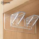 2/4pcs Adhesive Shelf Support Pegs For Kitchen Bedroom Closet Cabinet Shelf Support Clips Wall Hanger Sticker Bracket Holder