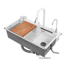 Kitchen Sink Multiple Water Modes Stain-Resistant Sink with Single Bowl Large Capacity for Restaurants/Coffee Shops/Garages