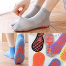 3 Pairs Men's Non-slip Silicone Floor Socks Casual Cotton Mesh Breathable Cozy Yoga Trampoline Foot Massage Ballet Dance Unisex