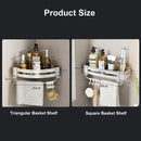 Bathroom Shelf No Drill Wall Mounted Shampoo Bottle Shower Corner Rack Toilet Storage Rack Aluminum Bathroom Kitchen Accessories