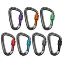 12KN 7075 Climbing Carabiner D Shape Quickdraws Professional Climbing Buckle Security Lock Outdoor Sport Equipment Safety Locks