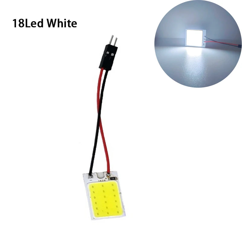 10/4/2X Car Interior Accessories 18/24/36/48 SMD T10 4W 12V COB Car Interior Panel LED Lights Lamp Bulb Car Dome White Festoon