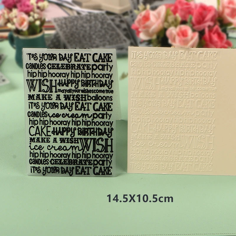 DUOFEN Crafts plastic embossing folder collection 2 paper embossing flower mold Christmas Birthday Easter day wedding