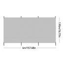 4x1.95M Caravan Privacy Screen Car Side Awning Rooftop Tent Sun Shelter Shade SUV Camping Canopy Outdoor Tents Accessories Kit