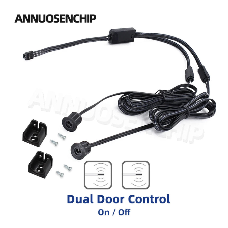 New Mini LED Cabinet Light Sensor Switch 12V 24V Touch/Hand Sweep/PIR Motion/Door On/Off Kitchen Wardrobe Lamp Control Removable