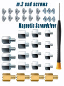 40pcs PCIe NVMe M.2 SSD Mounting Screws Kit with Magnetic Screwdriver for Asus, Gigabyte, ASRock, Msi, Motherboards