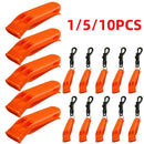 Emergency Multifunction Equipment kit Plastic Outdoor Camp Hiking Survival Loud Whistle Sports Match Dual Band Whistle