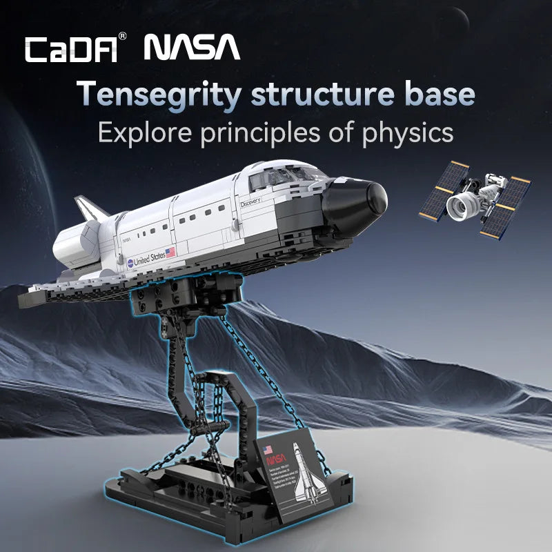 Cada NASA 1:320 United States Aerospace Airship Building Blocks Reconnaissance Aircraft Bricks Artwork Toys Children Gifts