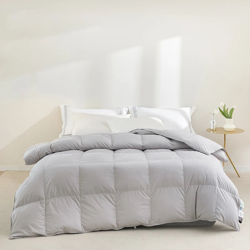 Peter Khanun Goose Feathers Down Comforter Winter Thick Duvet Insert All Season White Down Blanket 100% Cotton Cover 028