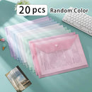 A4 size, plastic envelope document pouch clear reusable PP envelope waterproof folder with button for school office supplies