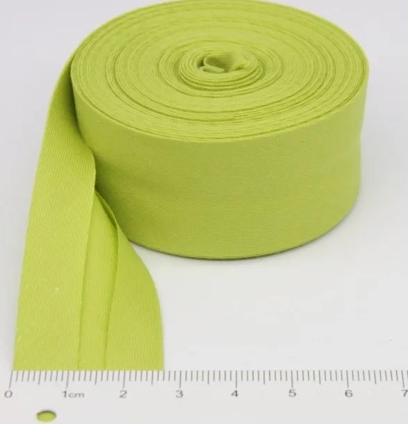 25mm (1“) width Bias Tape 100% Cotton Extra Soft for Baby Cloth Skin-friendly Fablic Bias Binding Tape Ironed Folded 12 yards
