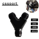 UniversalY Adapter Block Male Thread Fuel Hose Fitting Adapters AN4 AN6 AN8 AN10 Tee oil pipe joint Aluminium Easy to install