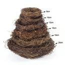 8-20cm Nature Rattan Bird Nest Easter Egg Decoration Prop Artificial Nest for Easter Party Home Garden Decoration DIY Craft