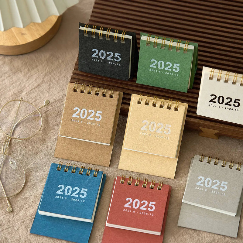 Simple Mini 2025 Calendar Office School Supplies calendar Desk calendar monthly Planner Desk accessories Decor Record