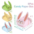 Easter Rabbit Ear Handheld Paper Box Candy Cookie Gift Box Gift Packaging Birthday Party Gift Box Happy Easter Party Supplies