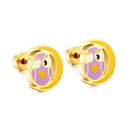 LUXUSTEEL Lovely Coloful Animal Stud Earrings For Girls Stainless Steel Anti-allergy Rabbit Penguin Dog BFF Jewelry Gifts