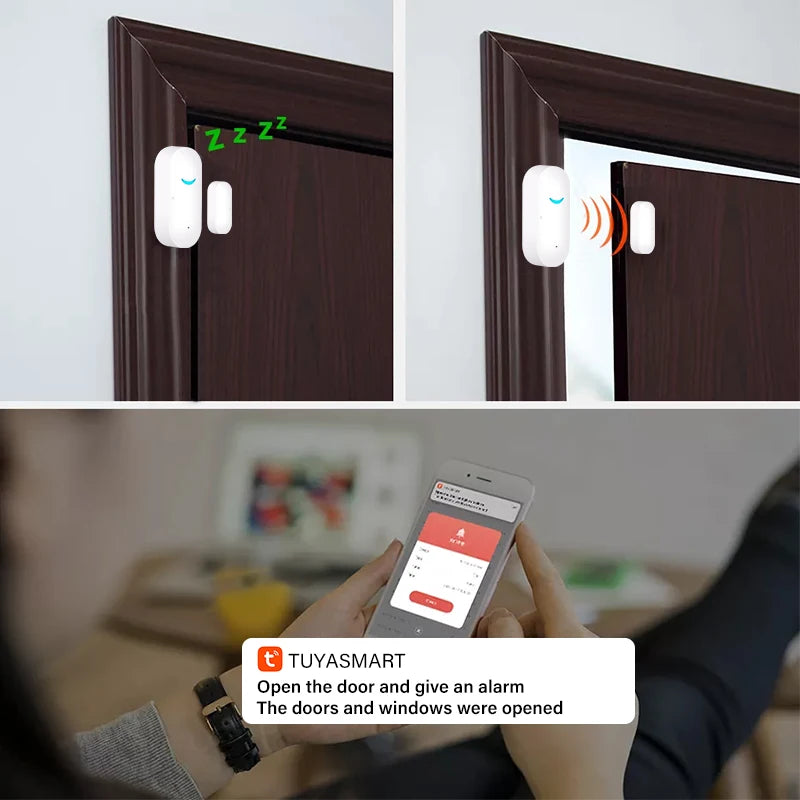 Tuya WiFi Door Sensor Window Sensor Smart Home Security-protection Alarm Work With Alexa Google Home Smart Life APP Control