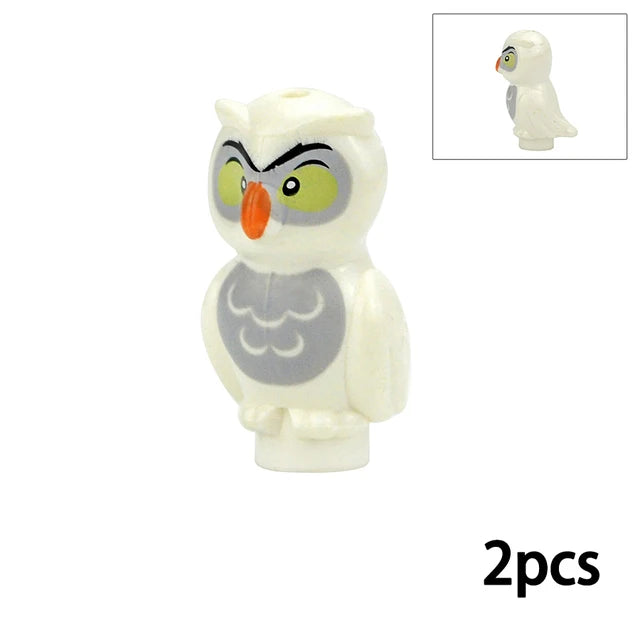 MOC City Animal Zoo Fram Accessories Building Block Figures Goat Sheep Eagle Owl Panda Parrot Seagull Penguin Bricks Toy Gift