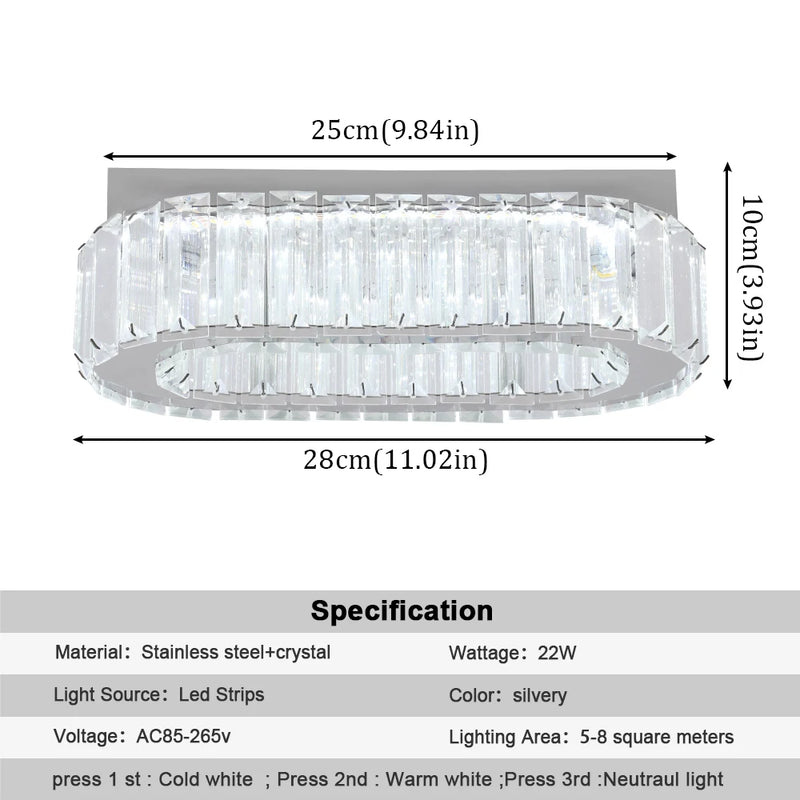 Modern Pendant Light Luxury Crystal Oval Design Led Chandelier Ceiling Lamp Nordic Hanging Fixture Living Bedroom Hotel Lustres