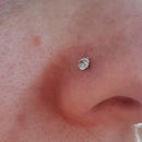 1Pcs 20G Nose Rings Hoop Surgical Stainless Steel Studs Screw L Shaped Nose Piercing Jewelry Women Black Woman and Man