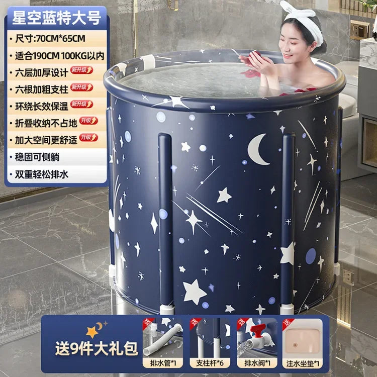 Foldable Bath Bucket PVC Material Hot And Ice Bath Ice Therapy Sauna Adult bathtub Bathtubs for The Baby Large Family Pool