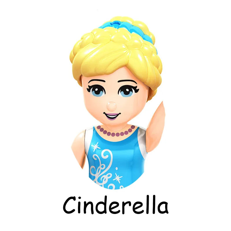 SLUBAN Girl Princess Royal Carriage Wagon Horse Racing Party Model Building Blocks Enlighten Action Figure Toys For Children