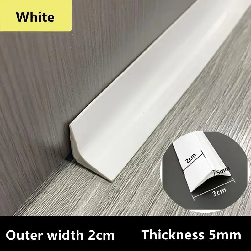 2/4/6/8/10M Self-adhesive Wall Corner Skirting Line Molding Ceiling Caulk Internal Strip Edge Trim Strip Home Decorative Supply