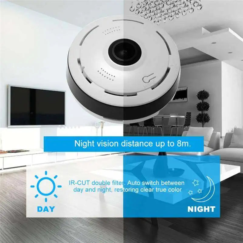 V380 Wifi Panorama Camera 1080P Security Camera 360 Degree Panoramic Fisheye IP Camera Night Vision CCTV Surveillance Camera