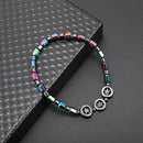 2024 Trendy Weight Loss Magnetic Hematite Round Beads Stretch Anklet Anti-Fatigue Health Care Energy Slimming Anklet Jewelry
