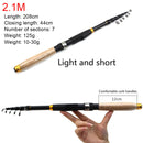 Telescopic Fishing Rod Carbon Fiber Fishing Pole Cork Handle Small Short Sea Pole for Seawater Freshwater Bass Trout Fishing