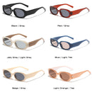 SO&EI Fashion Polygon Rectangle Jelly Color Women Sunglasses Retro Red Blue Shades UV400 Men Sun Glasses