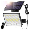 348LED Outdoor Solar Light with Motion Sensor Remote Control IP65 Waterproof for Patio Garage Security Wall Light