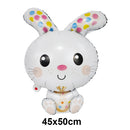 Easter Balloons Large Bunny Egg Foil Balloons Easter Egg Balloon Baby Shower Happy Easter Themed Party Decorations Supplies