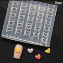 1Pc Cream Skirt Lace Heart  3D Acrylic Mold Nail Art Decorations  DIY Design Silicone Decorated  Nail Art Templates Nails  Mold