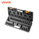 VEVOR 3/8" Drive Impact Socket Set 29Piece Shallow Socket SAE 3/8"-1" and Metric 8-22mm 6 Point CR-V Alloy Steel for Auto Repair
