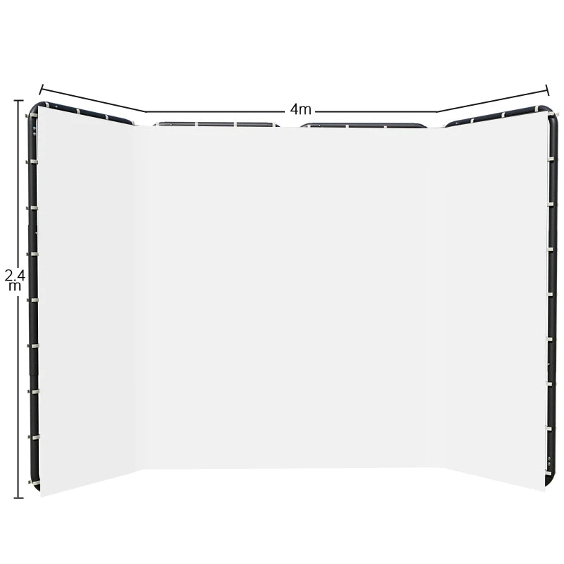 Background Stand 240CMx400CM with Green Screen Wall and Clip Photography Backdrop Frame For Living Video Recording Changing Room