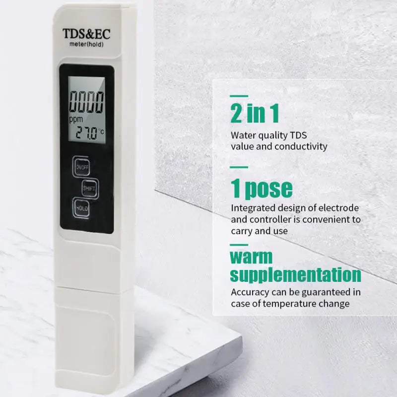 1/2/4PCS In1 TDS EC Meter Temperature Tester Pen Multifunctional Digital Water Quality Tester For Water Purity TEMP PPM Tester