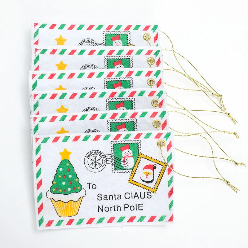 2~20pcs Santa Claus Christmas Envelope Pendant Tree Ornaments Christmas Candy Bags Home Party Xmas Decor New Year 2023 Noel Gift