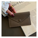 Custom Letters Soft Leather High-end Ultra-thin INS Style Mini Envelope Card Holder Wallet Simple ID Wallet Coin Purse