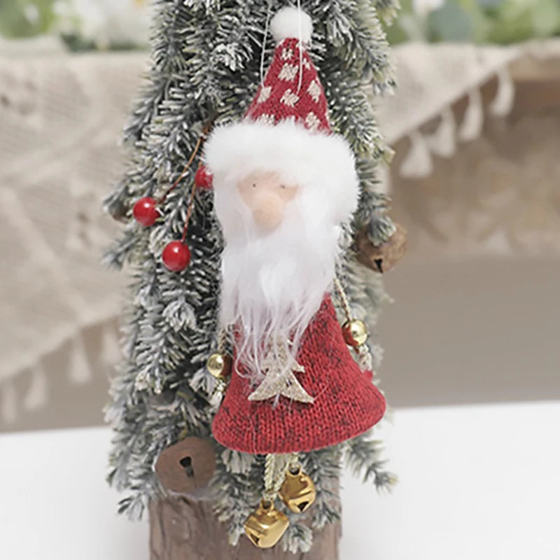 Plush Angel Doll Christmas Tree Pendant Decor Reindeer Snowman Santa Claus Doll New Year Kids Gift Christma Home Decor Navidad