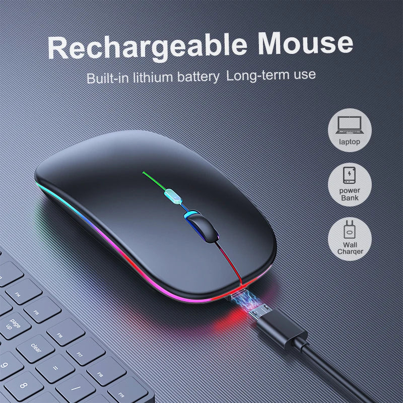 Wireless Mouse Computer Bluetooth Mouse Wirelesss Rechargeable Mause Ergonomic Silent Mouse Gaming Mous For Laptop Tablet PC