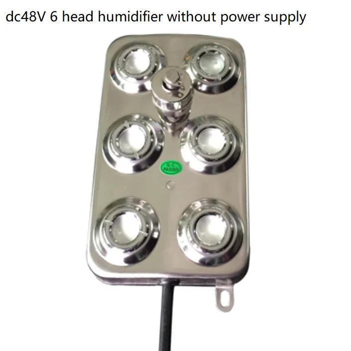 DC48V Ultrasonic Industrial Humidifier 10/12 Head Fog Sprayer Fogger Mist Maker Greenhouse Fog Generator Without Power Supply