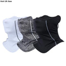 Reflective Nigh Riding Half Face Mask Summer Ice Silk Sunscreen Dust-proof Neck Collar Scarf Sports Bandana Men Women