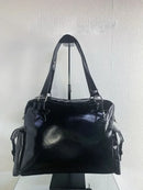 MBTI Pu Leather Handbags for Women Fashion Black Lolita Itabag Japanese Jk Tote Bags Casual Large Capacity Shoulder Bag