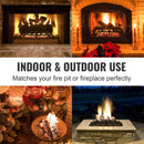 SucceBuy Fireplace Log Grate Fireplace Grate with 6 Legs 3/4’’ Solid Powder-coated Steel Bars Log Firewood Burning Rack Holder